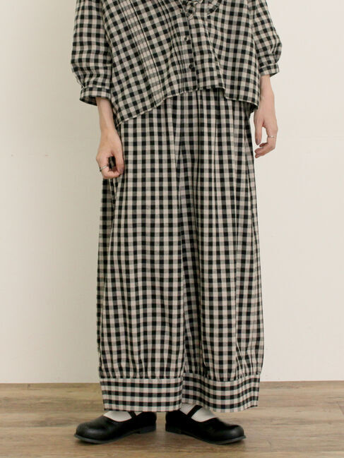 Samansa Mos2「【M/Lサイズ】裾切替ギャザーパンツ」|その他|