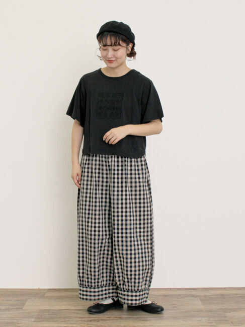 Samansa Mos2「◎レース刺繍Tシャツ」|Tシャツ・カットソー|