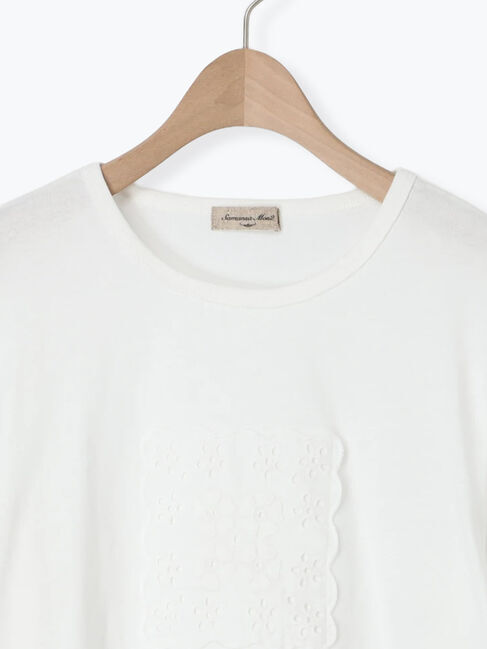 Samansa Mos2「◎レース刺繍Tシャツ」|Tシャツ・カットソー|