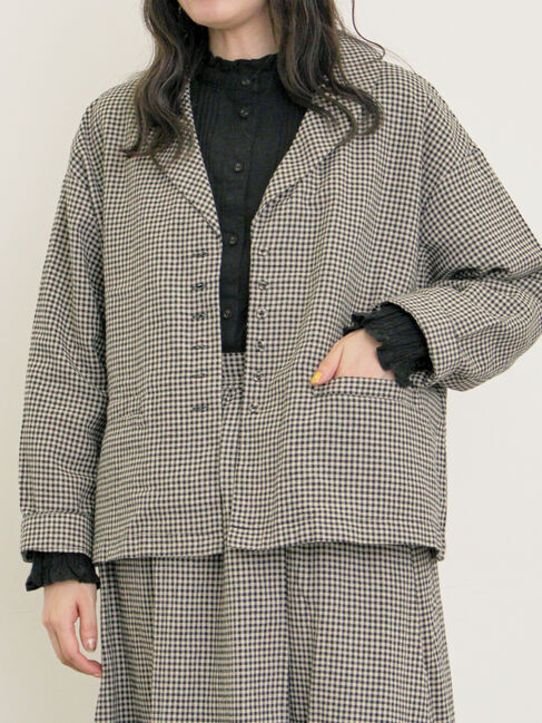 Samansa Mos2「【Cross&times;Linen】ショールカラージャケット」|その他|