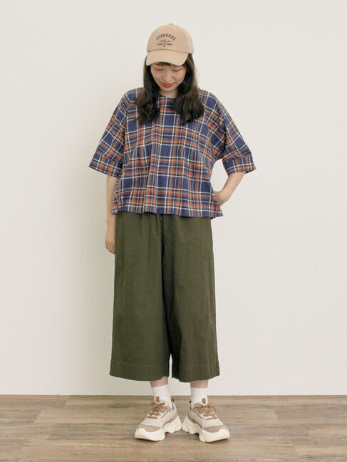 Samansa Mos2「◎チェック柄前後2WAYブラウス」|シャツ・ブラウス|