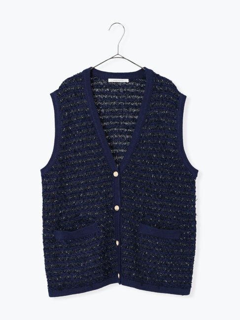 sm2rhythm「ツイード風ニットジレ」|ダウンベスト・ベスト|