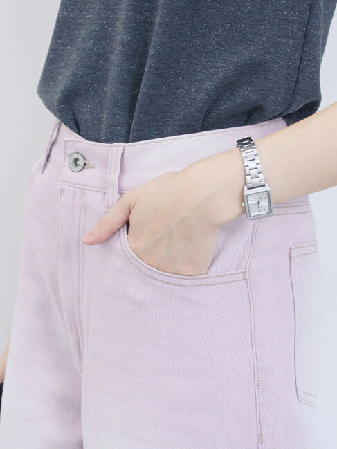 Samansa Mos2 blue「【ECO DENIM 】 ワイドストレートパンツ」|その他|