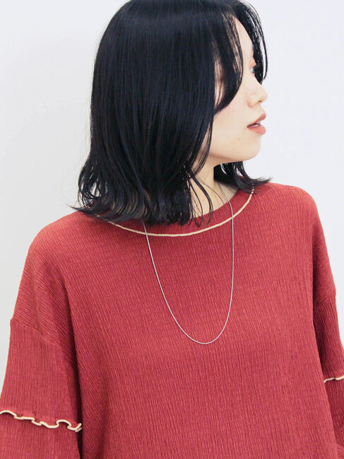 Samansa Mos2 blue「配色メローアソートプルオーバー」|Tシャツ・カットソー|