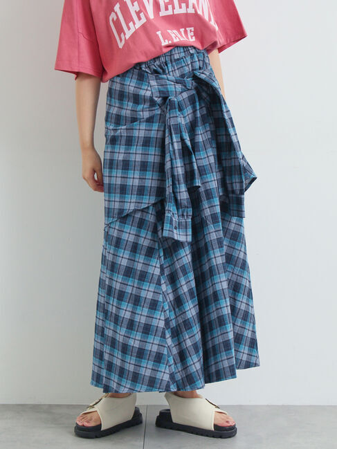 SM2「シャツ巻き風チェックスカート」|スカート|