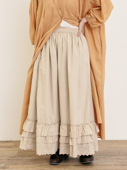 Samansa Mos2「ぺチスカート」|スカート|ベージュ