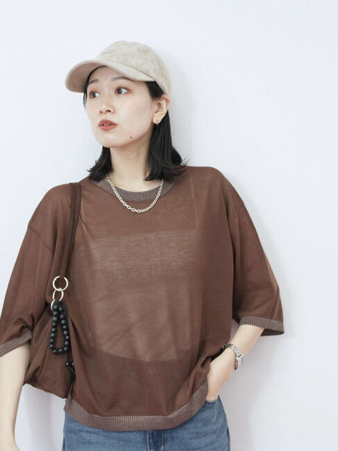 Samansa Mos2 blue「スエードロゴ刺繍キャップ」|その他|