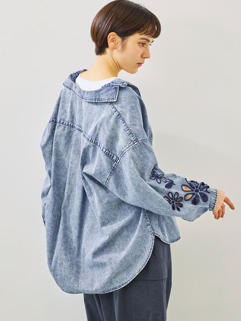 SM2「くり抜きフラワー刺繍シャツ」|シャツ・ブラウス|