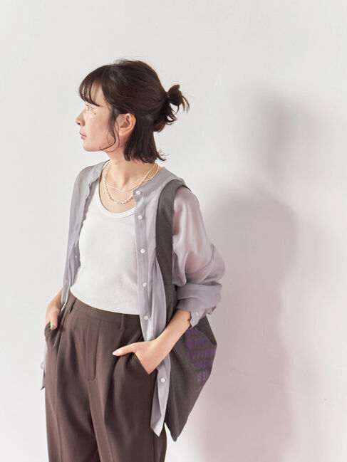 Samansa Mos2 blue「スライドチェーンネックレス」|その他|