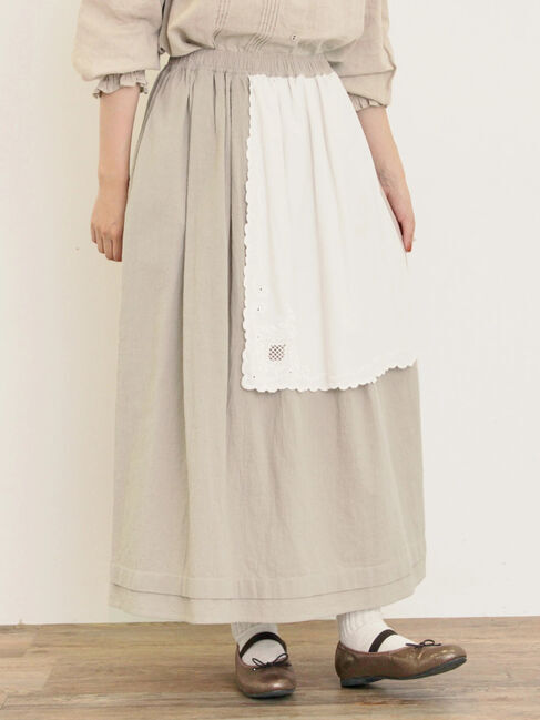 Samansa Mos2「刺繍クロス付きスカート」|スカート|ベージュ