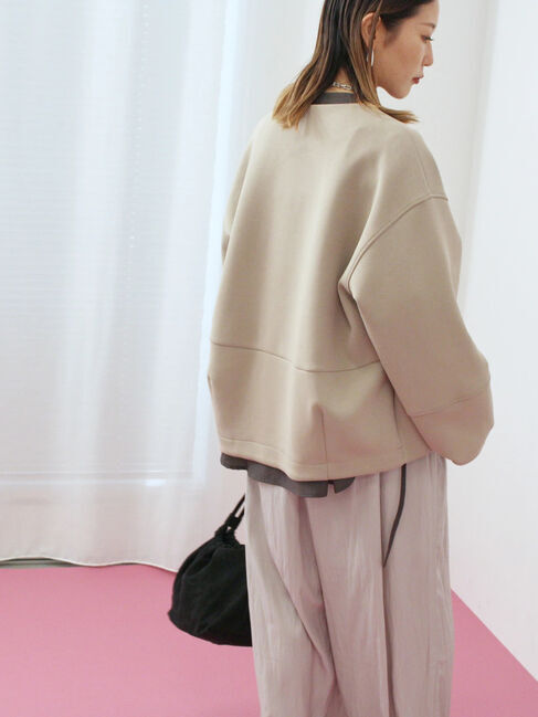 Samansa Mos2 blue「ダンボールクルーネックジャケット」|その他|