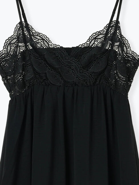 Samansa Mos2 blue「胸レースキャミワンピース」|ワンピース|