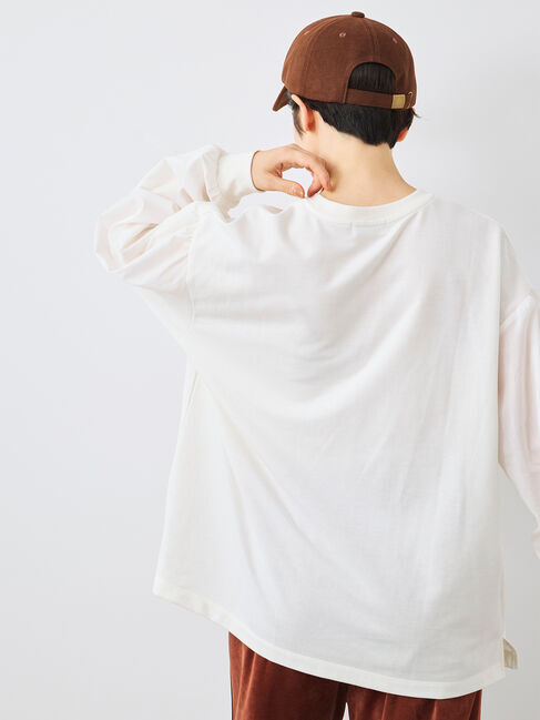 SM2「袖布帛インレイロゴプルオーバー」|Tシャツ・カットソー|