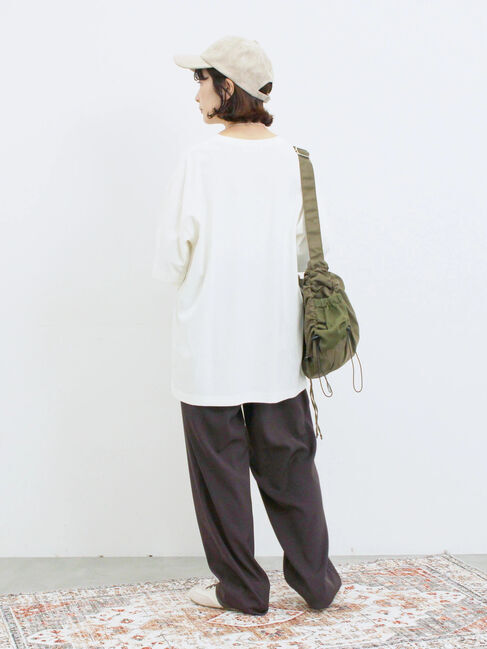 Samansa Mos2 blue「袖シフォンレイヤードプルオーバー」|Tシャツ・カットソー|