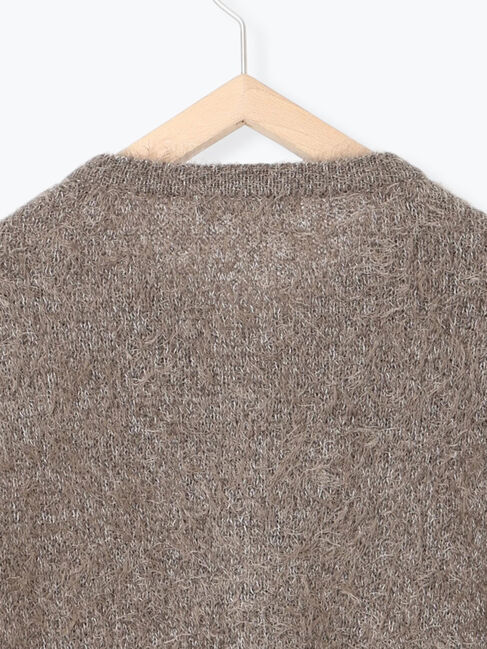 Samansa Mos2 blue「フェザーニットカーディガン」|カーディガン|