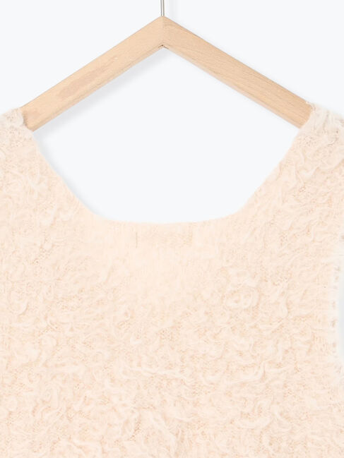 Samansa Mos2 blue「ふわふわショート丈ニットベスト」|ニット・セーター|