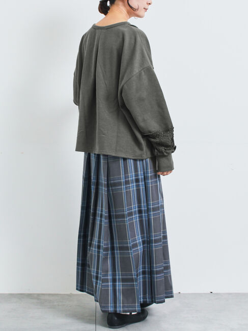 SM2「レース切替裏毛プルオーバー」|Tシャツ・カットソー|