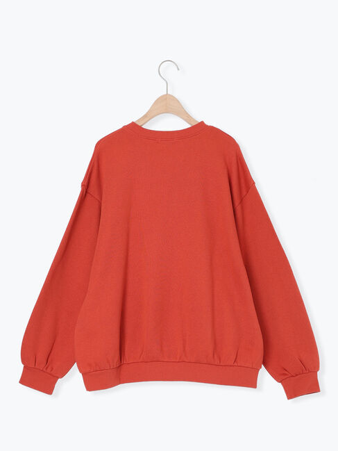 Samansa Mos2「飛び裏毛ざっくり刺繍ロゴスウェット」|Tシャツ・カットソー|