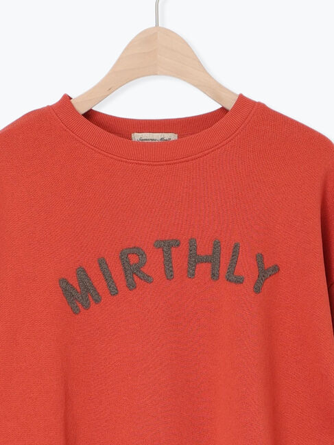 Samansa Mos2「飛び裏毛ざっくり刺繍ロゴスウェット」|Tシャツ・カットソー|