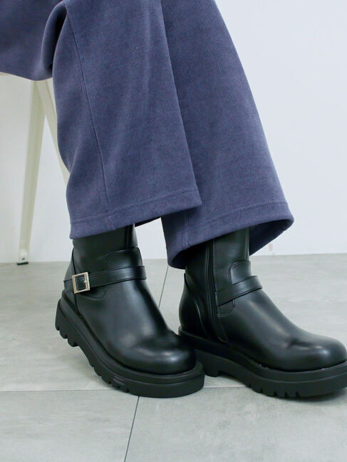 Samansa Mos2 blue「エンジニアブーツ」|ショートブーツ|