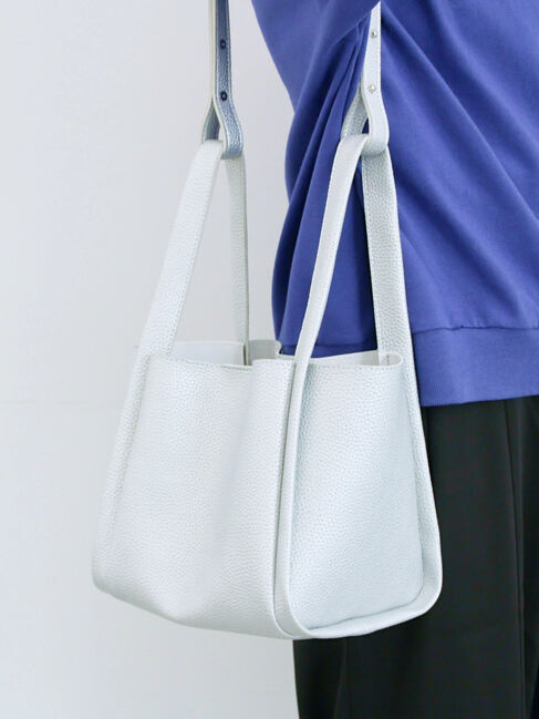 Samansa Mos2 blue「ポーチ付2WAYスクエアバッグ」|その他|