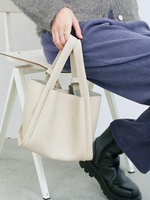 Samansa Mos2 blue「ポーチ付2WAYスクエアバッグ」|その他|