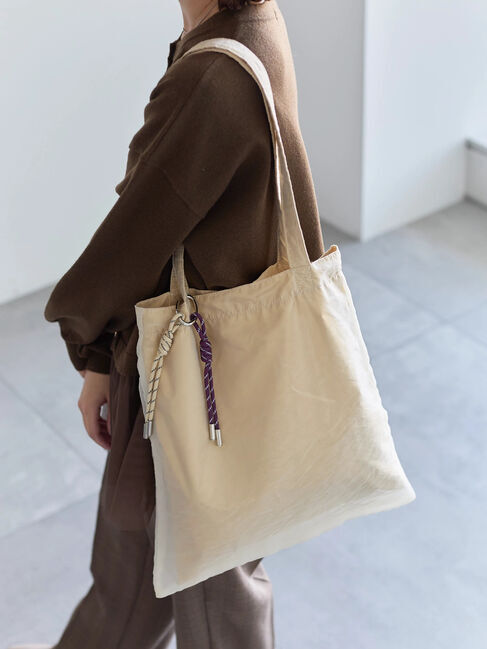 Samansa Mos2 blue「チュールレイヤードトート」|その他|クリーム