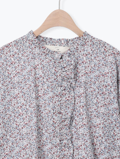 Samansa Mos2「【ゆべし&times;Samansa Mos2】フリルブラウス」|シャツ・ブラウス|