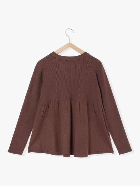 Samansa Mos2 blue「◎ペプラムニットプルオーバー」|ニット・セーター|