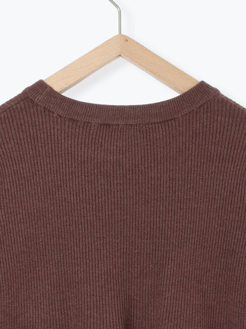 Samansa Mos2 blue「◎ペプラムニットプルオーバー」|ニット・セーター|