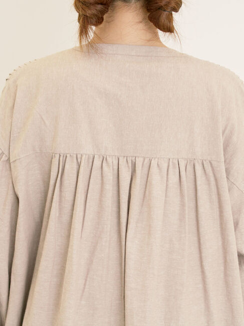 Samansa Mos2「【S/Mサイズ】綿麻/デニムピンタックワンピース」|ワンピース|