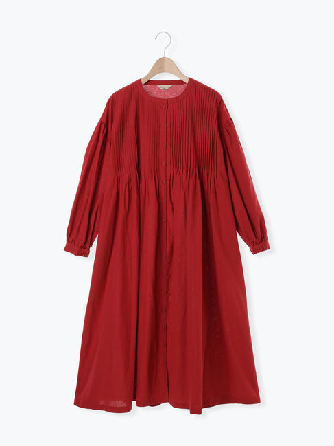 Samansa Mos2「【S/Mサイズ】綿麻/デニムピンタックワンピース」|ワンピース|