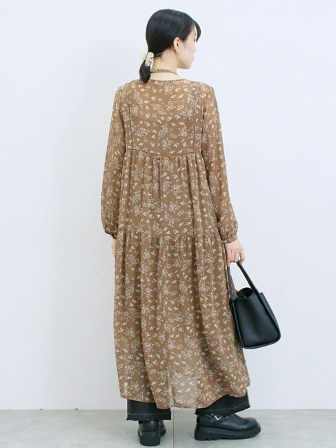 Samansa Mos2 blue「◎花柄ワンピース」|ワンピース|