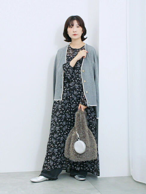 Samansa Mos2 blue「◎花柄ワンピース」|ワンピース|