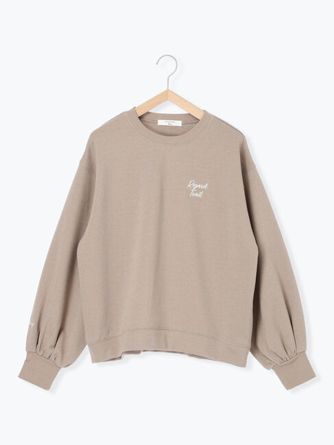 Samansa Mos2 blue「ラメ裏毛プルオーバー」|Tシャツ・カットソー|