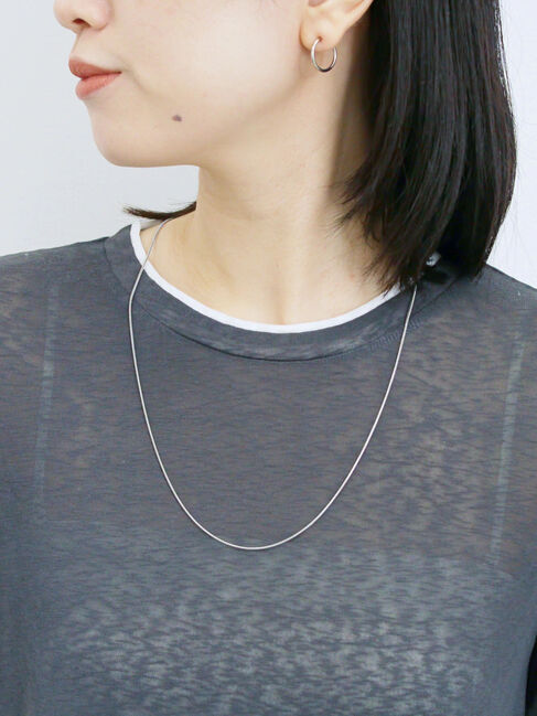 Samansa Mos2 blue「レイヤード風ロンT」|Tシャツ・カットソー|