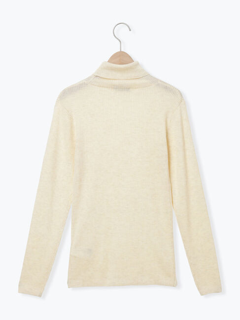 Samansa Mos2「【マシンウォッシャブル】リブタートルネックニット」|ニット・セーター|