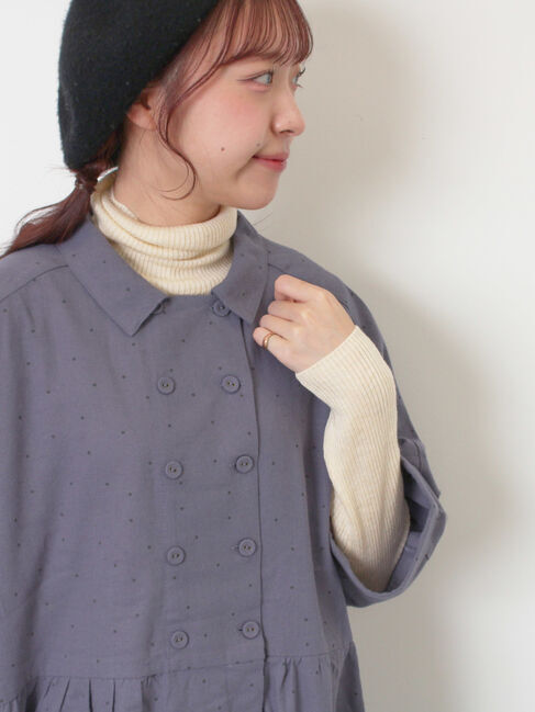 Samansa Mos2「【マシンウォッシャブル】リブタートルネックニット」|ニット・セーター|キナリ
