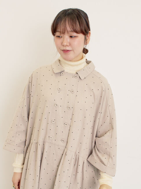 Samansa Mos2「【S/Mサイズ】ドルマンスリーブギャザーワンピース」|ワンピース|