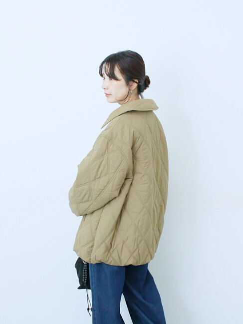 Samansa Mos2 blue「バルーンキルトジャケット」|その他|