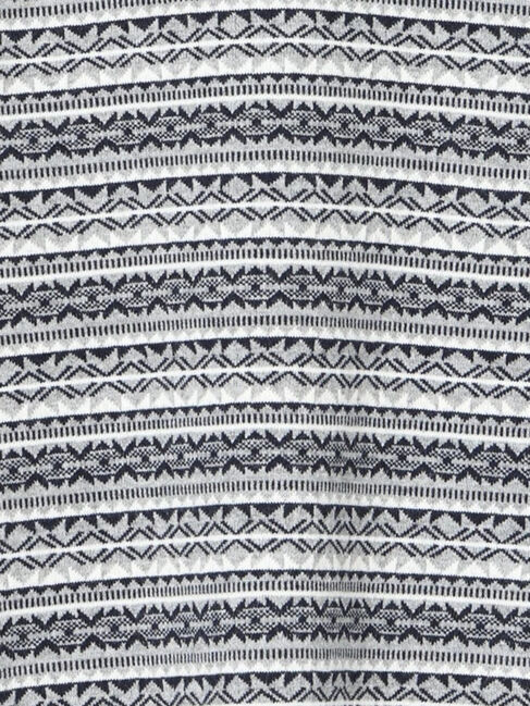 Samansa Mos2 blue「もちもちジャガードニットプルオーバー」|ニット・セーター|