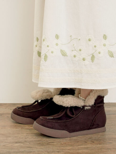 Samansa Mos2「ボアスニーカーブーツ」|ショートブーツ|