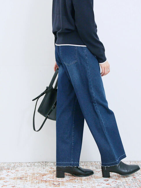 Samansa Mos2 blue「ストレートデニムパンツ」|その他|