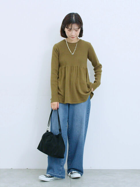 Samansa Mos2 blue「ストレートデニムパンツ」|その他|