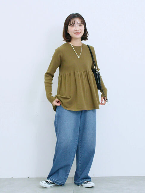 Samansa Mos2 blue「ストレートデニムパンツ」|その他|