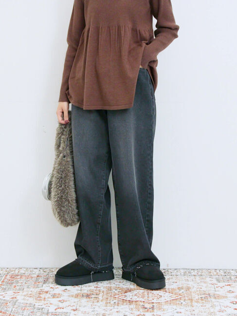 Samansa Mos2 blue「ストレートデニムパンツ」|その他|