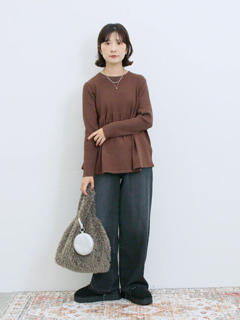 Samansa Mos2 blue「ストレートデニムパンツ」|その他|