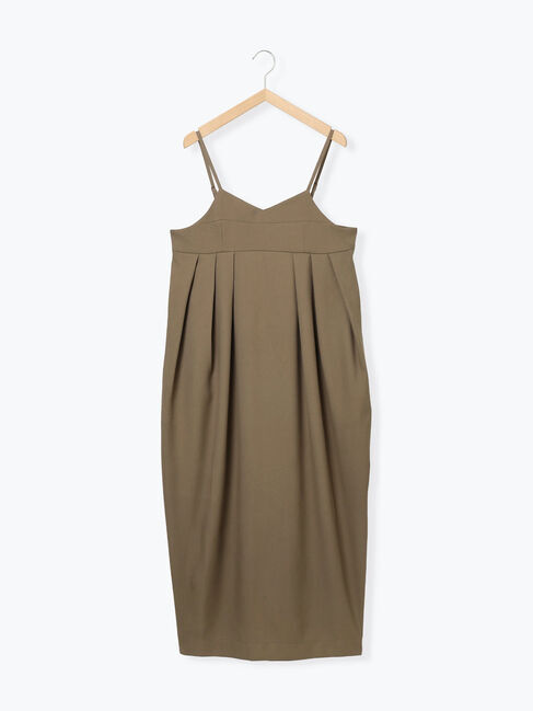 Samansa Mos2 blue「タック入りコクーンジャンスカ」|ワンピース|