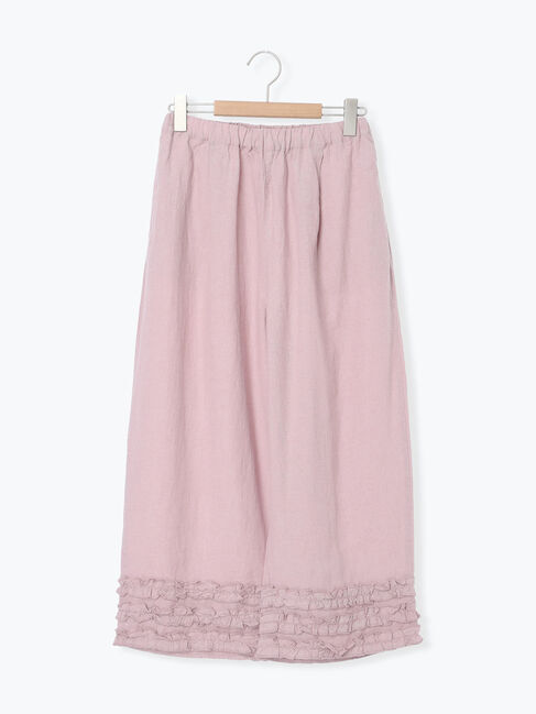Samansa Mos2「【Cross&times;Linen】裾フリルパンツ」|その他|