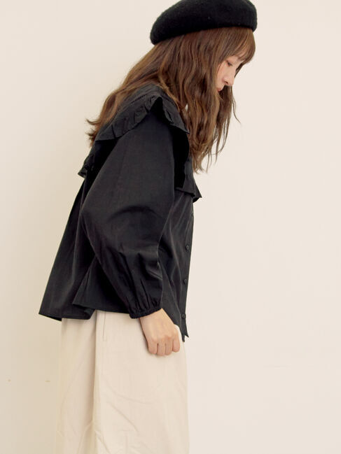 Samansa Mos2「ビッグカラーブラウス」|シャツ・ブラウス|